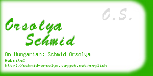 orsolya schmid business card